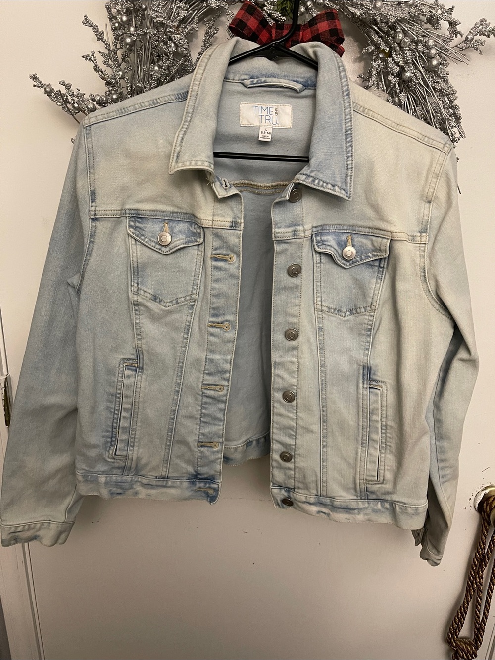 Time and Tru Pale Blue Denim Jacket
